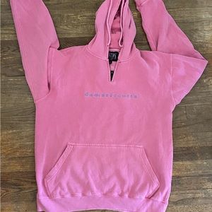 Pink Hoodie with 1/4 zip